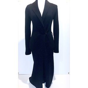 Theory Black ribbed cardigan/duster